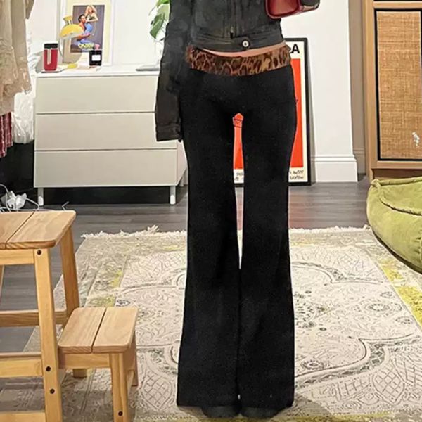 The Kaela Contrast Waist Flare Pants