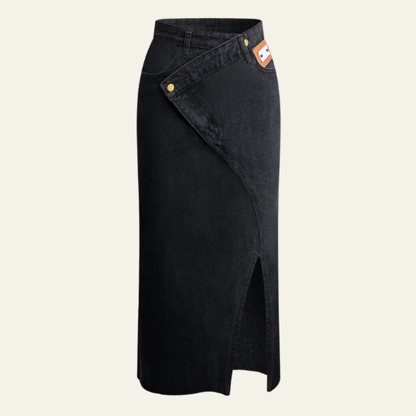 The Ardia Wrap-Slit Midi Skirt