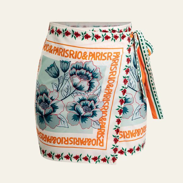 The Amira Floral Wrap Mini Skirt