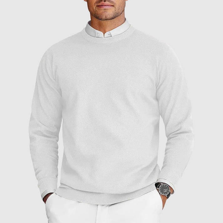 The Hudson Textured Crew Neck Sweater