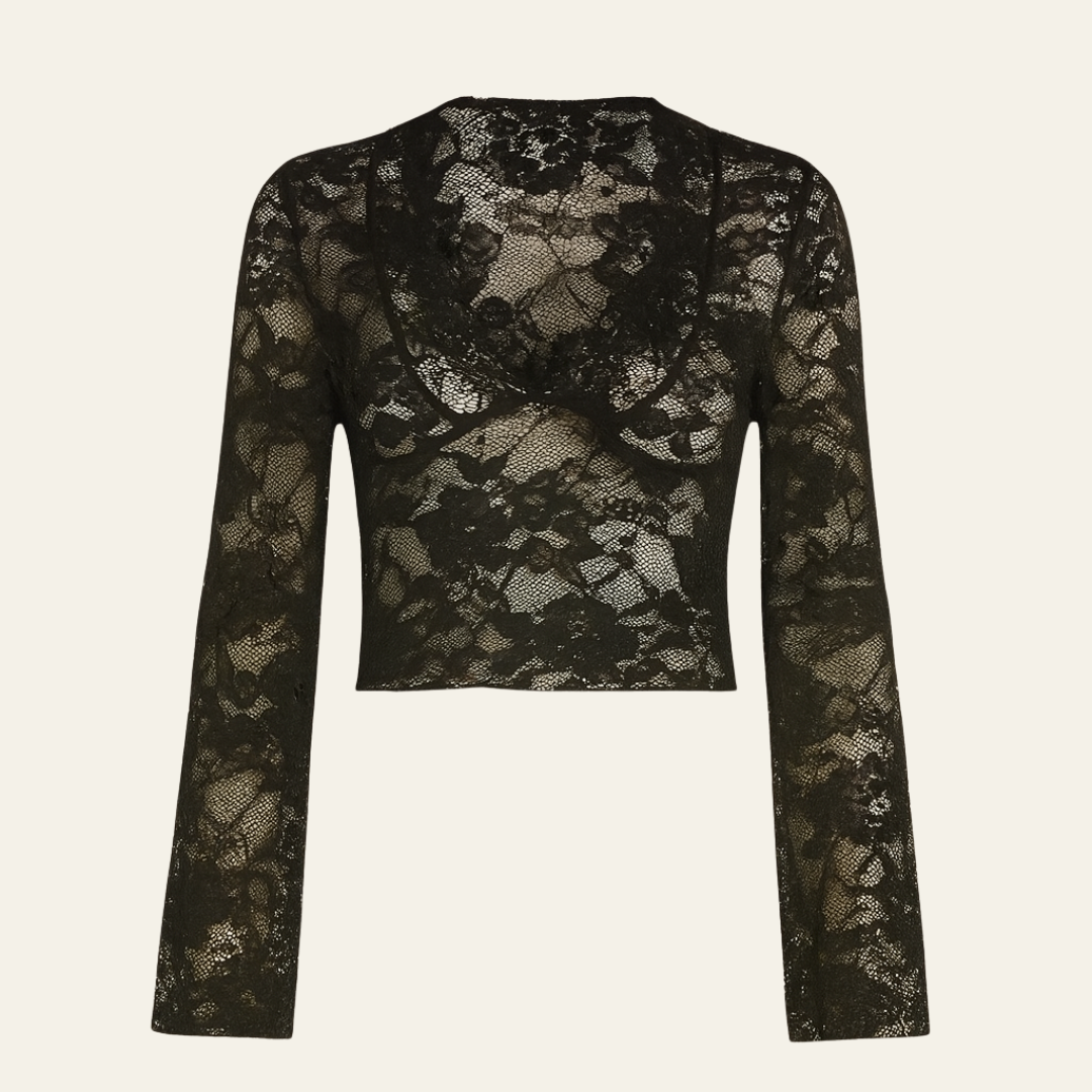 The Santorini Lace Sheer Top