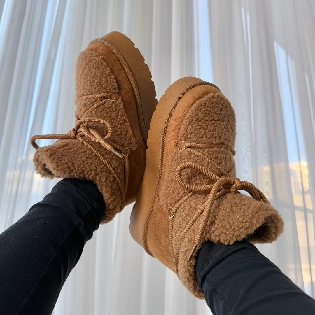 The Aspen Plush-Lined Lace-Up Ankle Boots