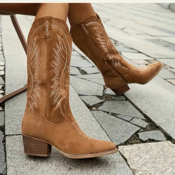 The Maren Embroidered Western Boots