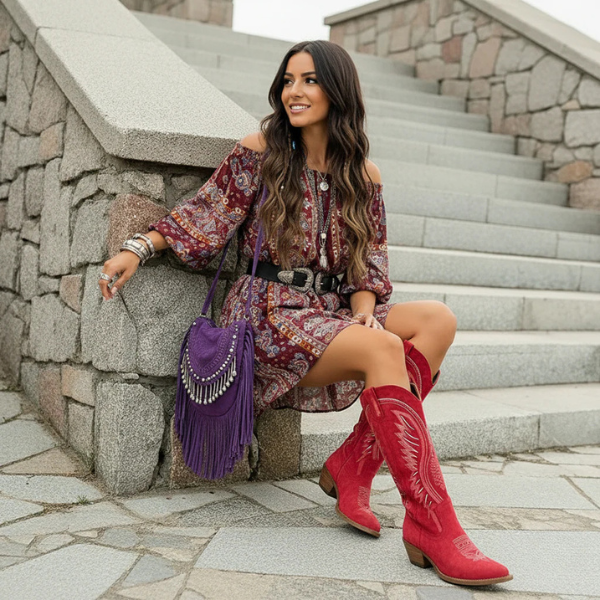 The Maren Embroidered Western Boots