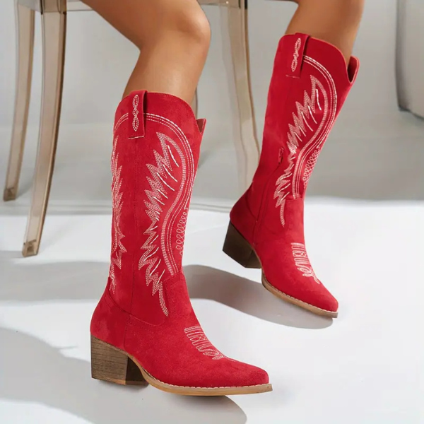 The Maren Embroidered Western Boots