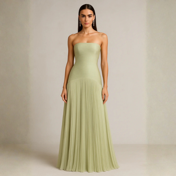 The Aveline Strapless Maxi Dress
