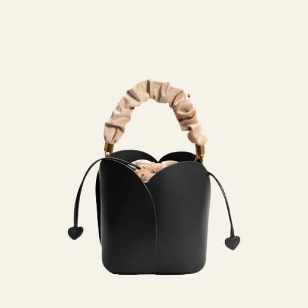 The Marlowe Ruched-Handle Bucket Bag