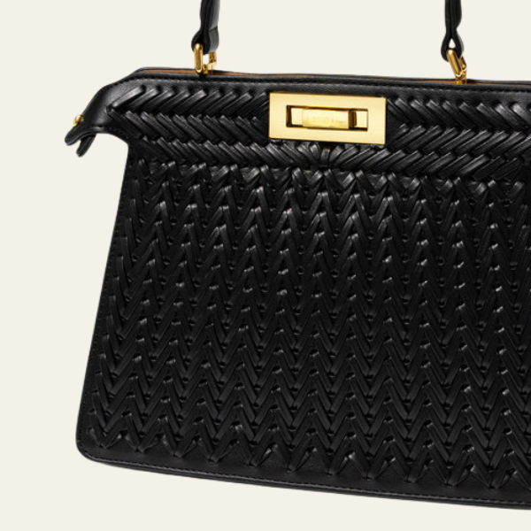 The Alora Woven Top-Handle Bag
