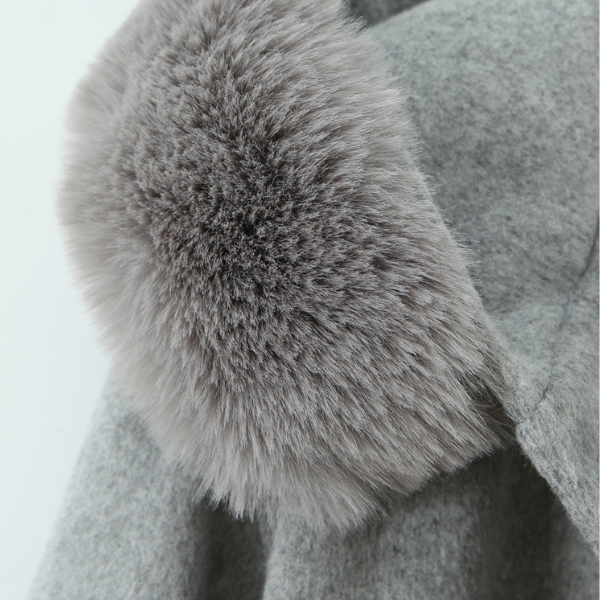 The Arlena Hooded Trim Wrap Coat