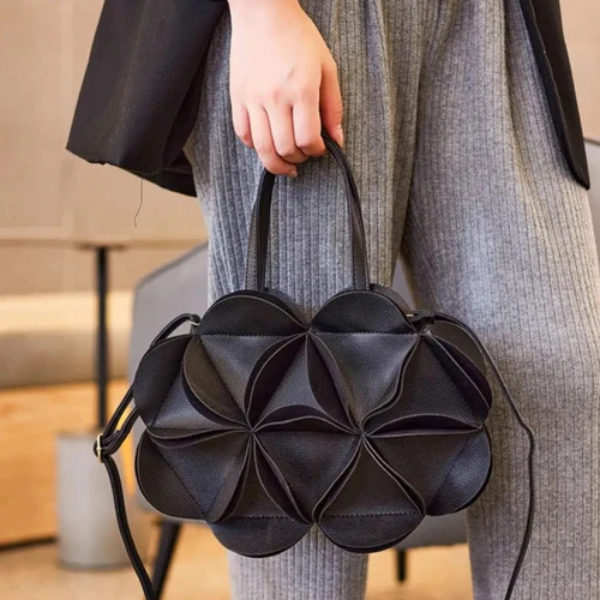The Elara Petal-Textured Handbag