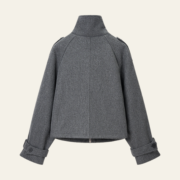 The Marlowe Stand-Collar Short Coat