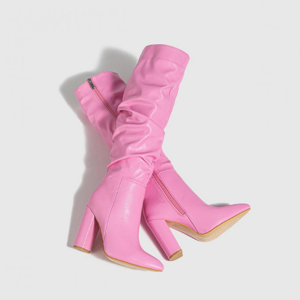 The Vienna High Block-Heel Slouch Boots