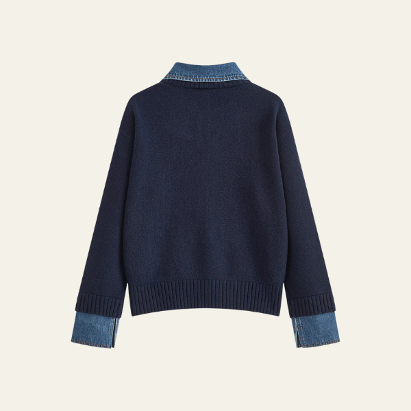 The Livia Contrast Collar Sweater