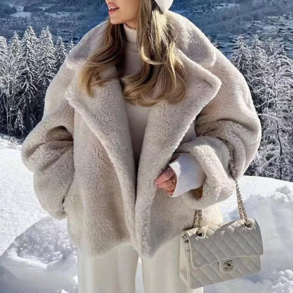 The Bergen Plush Polo-Collar Jacket