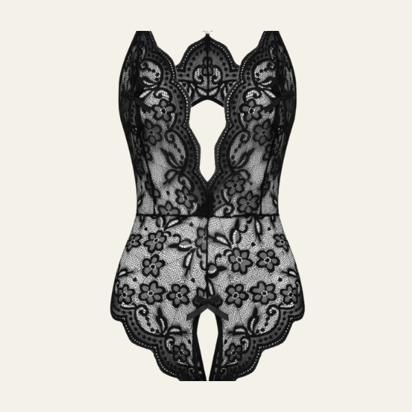 The Aviana Deep Plunge Lace Bodysuit