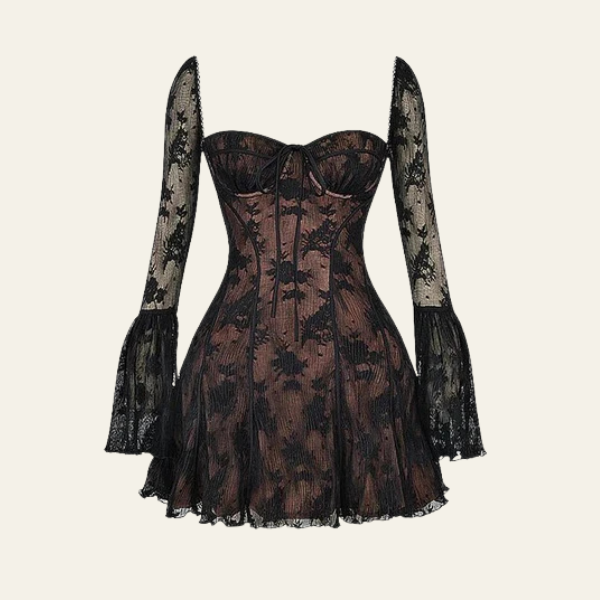 The Amaya Lace Corset Mini Dress