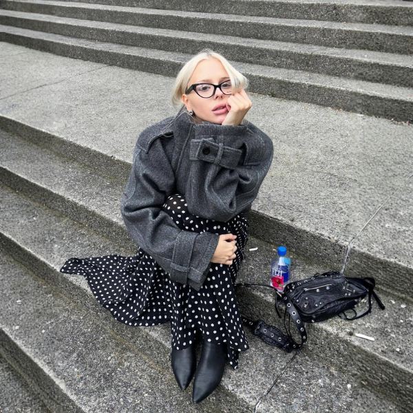 The Marlowe Stand-Collar Short Coat