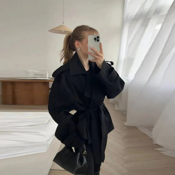 The Delacroix Belted Short Trench Jacket