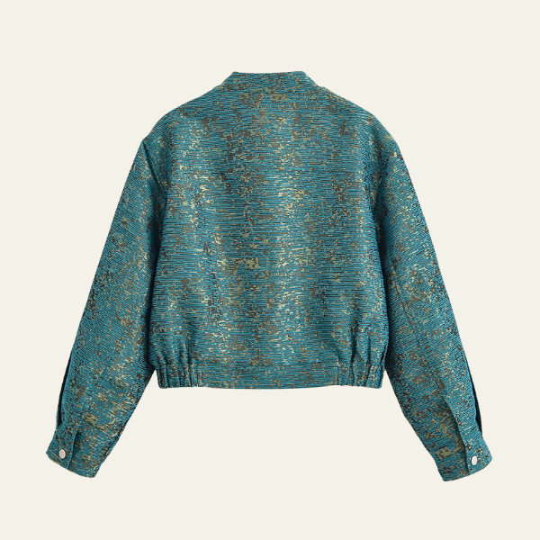 The Novara Jacquard Cropped Jacket