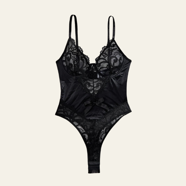 The Oriana Bow Lace Bodysuit