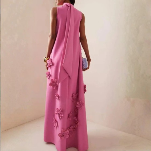 The Amara Flower Embellished Maxi Dress