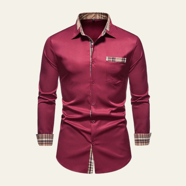 The Renner Plaid-Trim Button-Up Shirt