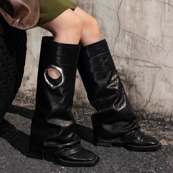 The Sorella Cutout Square-Toe Western Boots