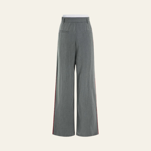 The Calla Pinstripe High-Waist Trousers