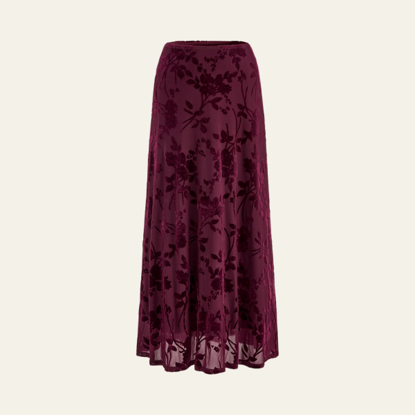 The Amelisse Floral Jacquard Maxi Skirt
