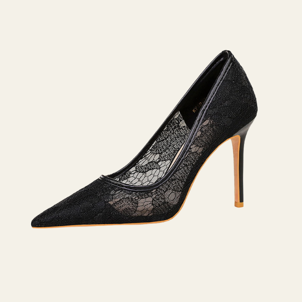 The Sienne Lace Pointed-Toe Stiletto Heels
