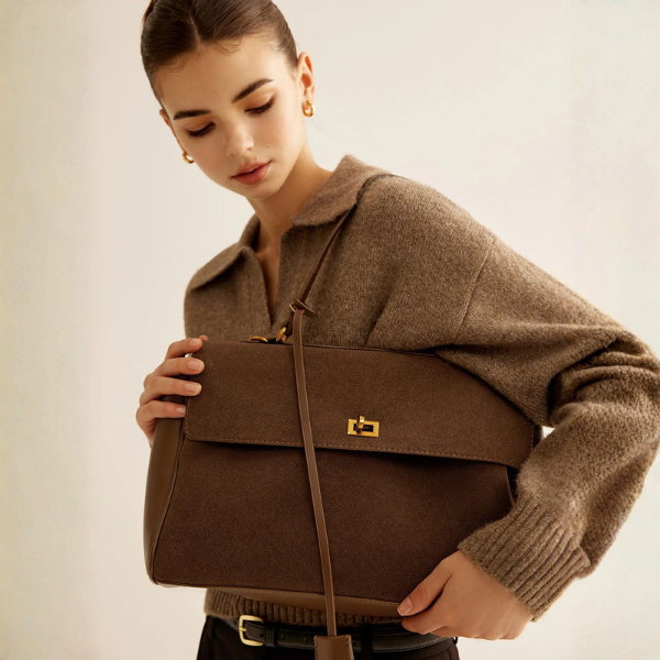 The Solenne Structured Flap Tote