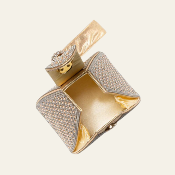 The Sorella Crystal Pyramid Clutch