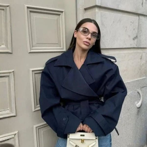 The Renée Oversized Belted Short Trench Coat