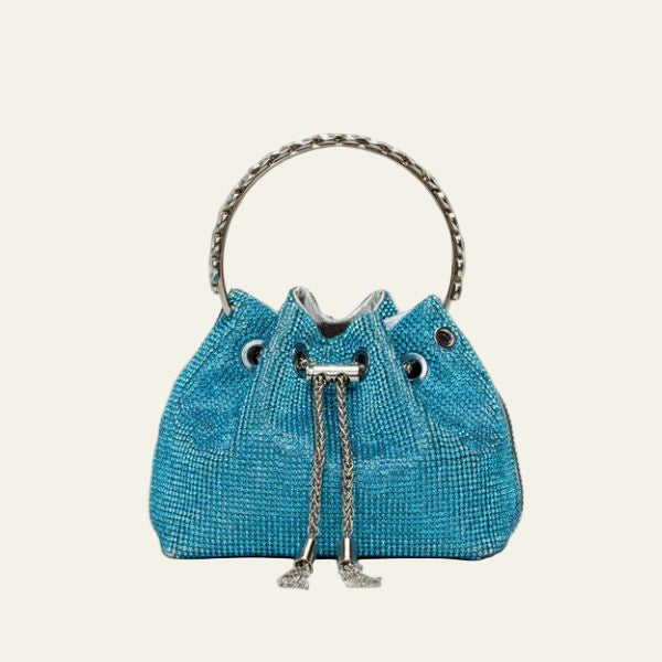 The Dazzle Crystal Chain Bucket Bag