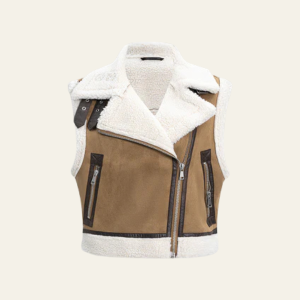 The Rowan Shearling Zip Vest