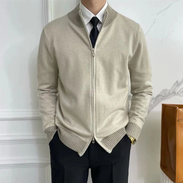 The Corvan Zip-Collar Knit Sweater