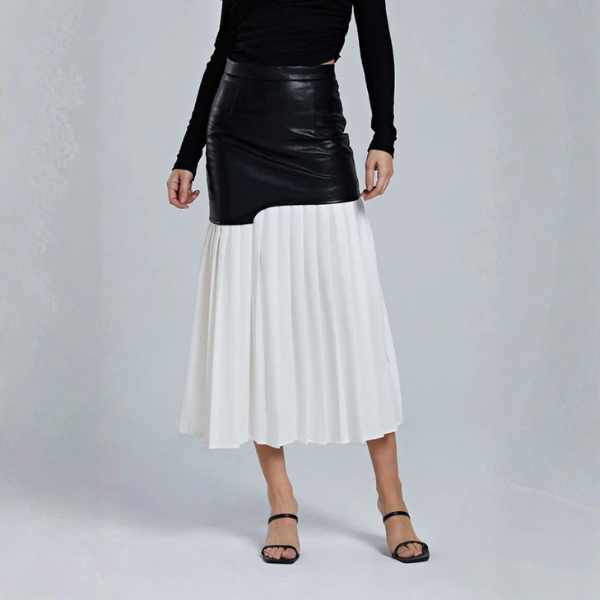 The Livia Contrast Midi Skirt