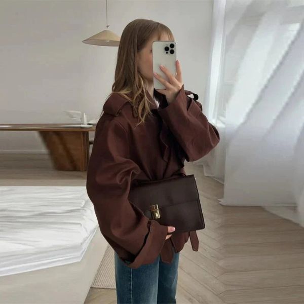 The Delacroix Belted Short Trench Jacket