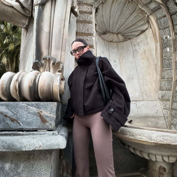 The Marlowe Stand-Collar Short Coat