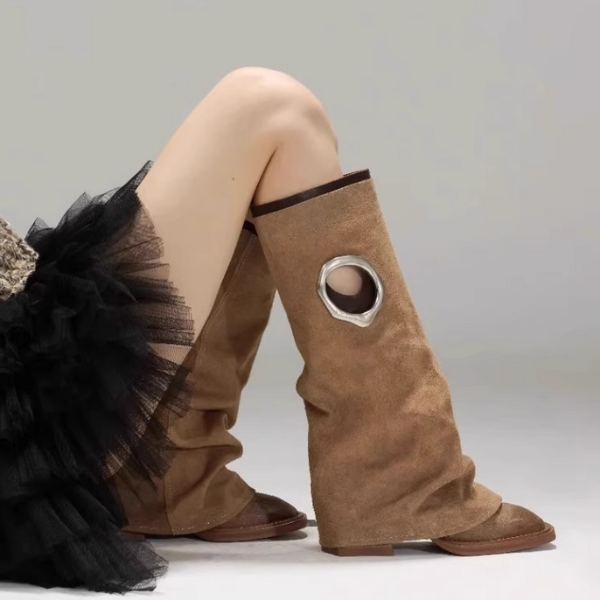 The Sorella Cutout Square-Toe Western Boots