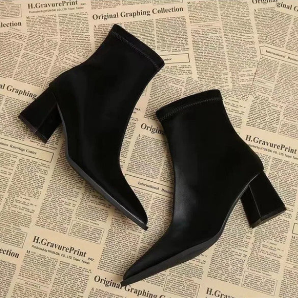 The Noelle Sleek Stretch Ankle Boots