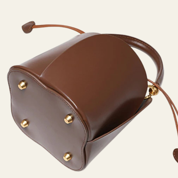 The Marlowe Ruched-Handle Bucket Bag