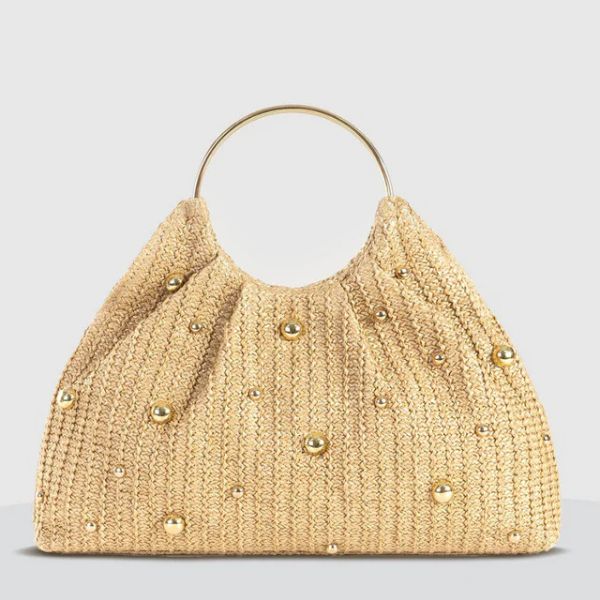 The Portofino Beaded Woven Hobo Bag