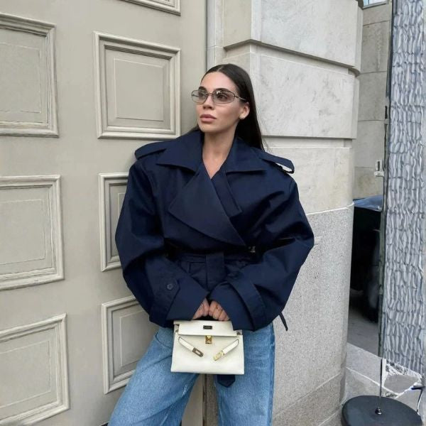 The Renée Oversized Belted Short Trench Coat