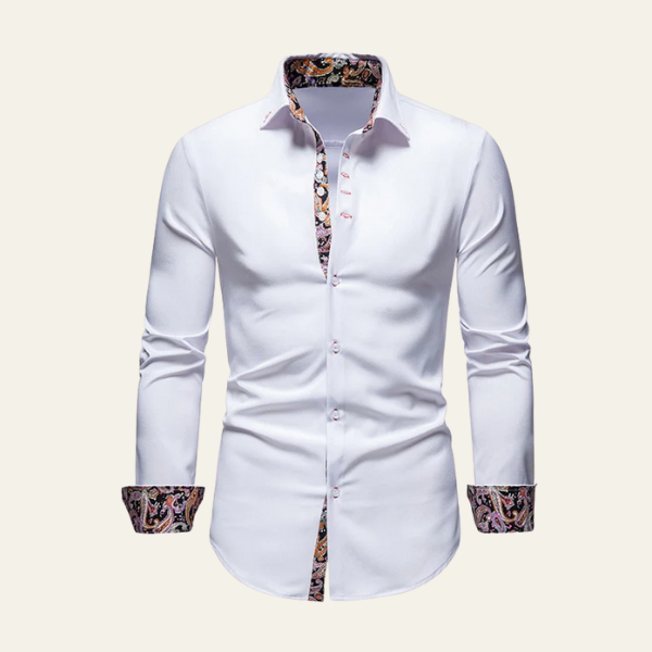 The Renner Plaid-Trim Button-Up Shirt