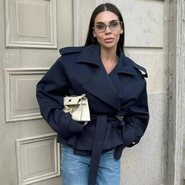 The Renée Oversized Belted Short Trench Coat