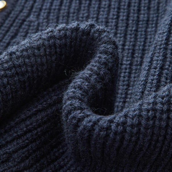 The Norinne Studded Collar V-Neck Sweater