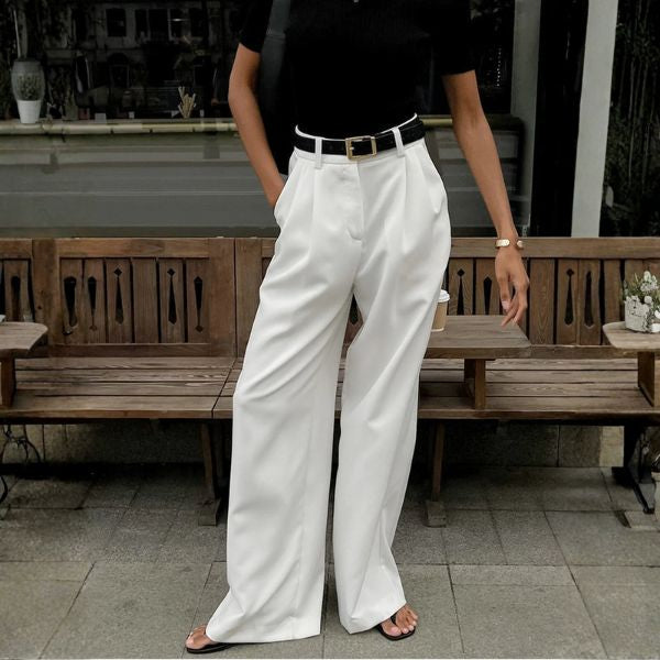 The Marlowe Tailored High-Waist Wide Trousers