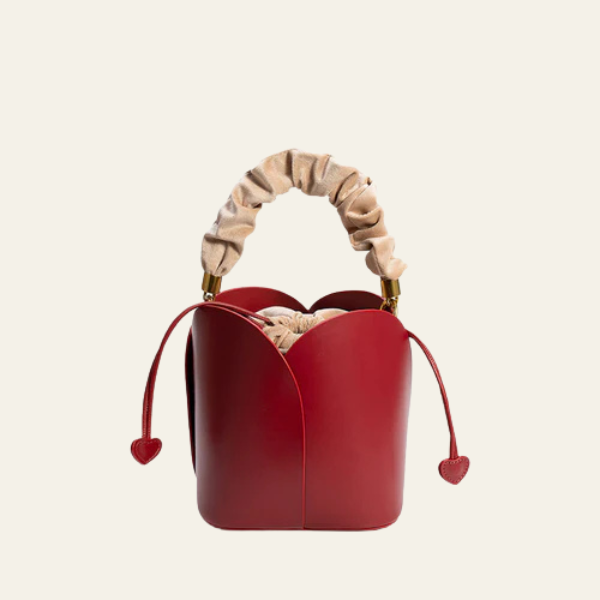 The Marlowe Ruched-Handle Bucket Bag