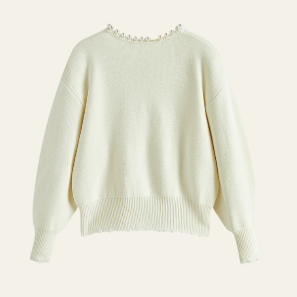 The Amara Pearl-Trim Cardigan